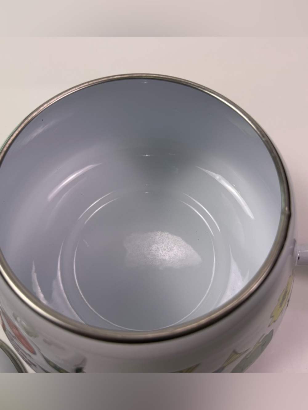 Vintage 70’s San Ignacio Enamel Fondue Pot Lid Seafood Vegetable Print No Stand - Picture 7 of 13